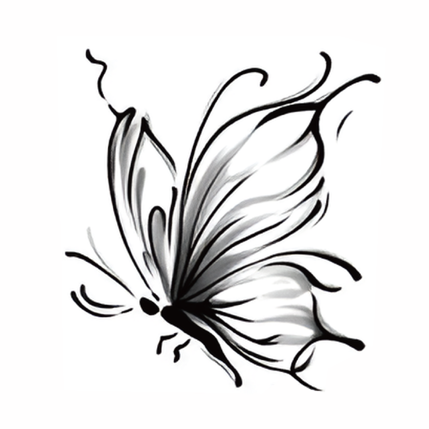 Butterfly Sketch Tattoo Sticker Set | Herbal