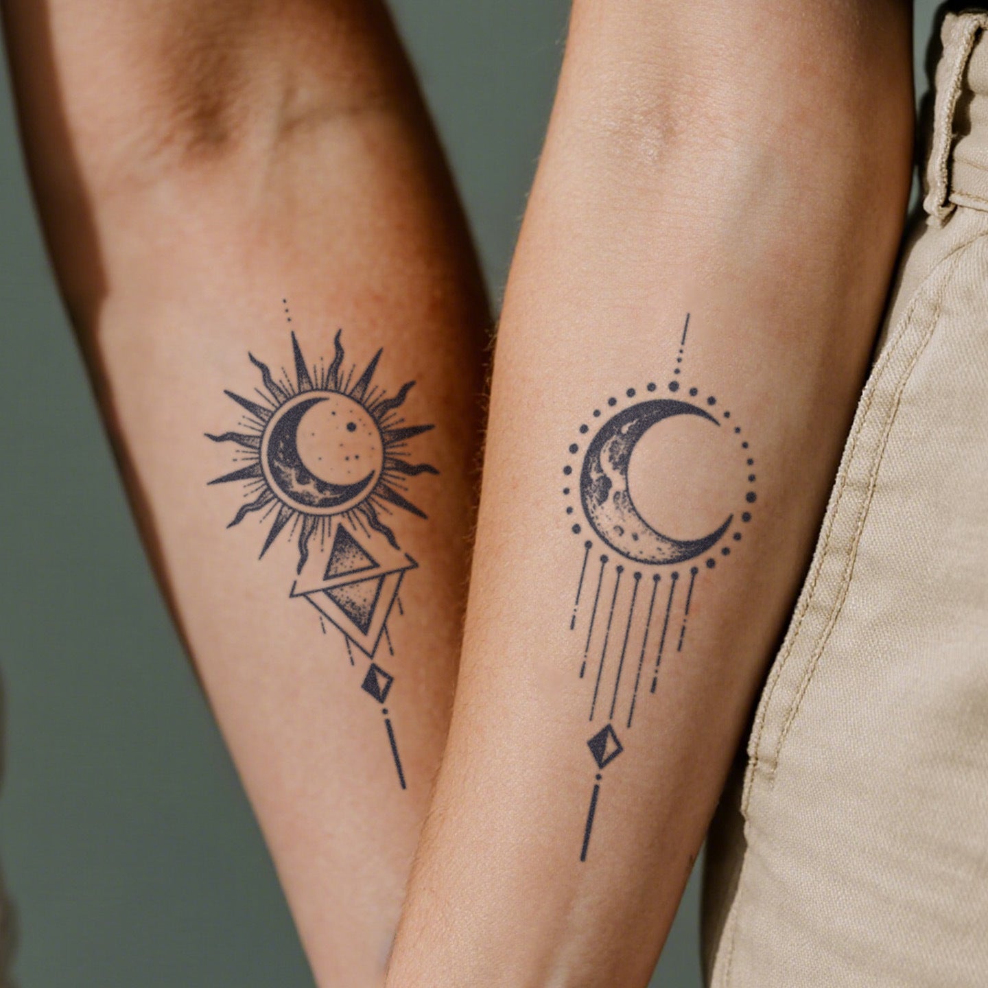 Celestial Pair Tattoo Sticker | Herbal