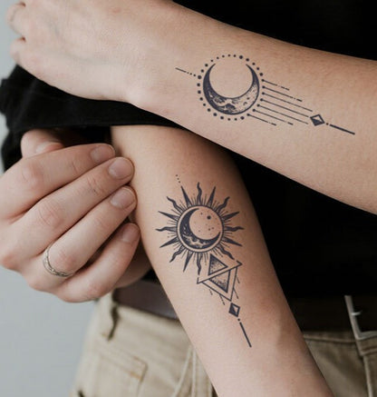 Celestial Pair Tattoo Sticker | Herbal