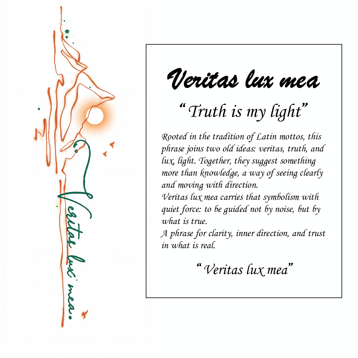 Latin Words Tattoo Sticker Set | Temporary