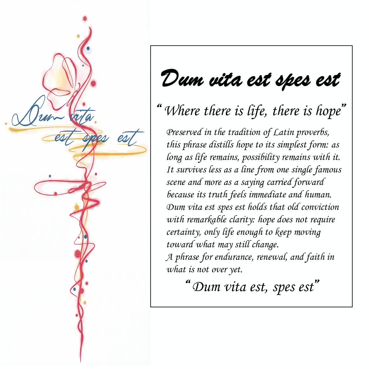 Latin Words Tattoo Sticker Set | Temporary