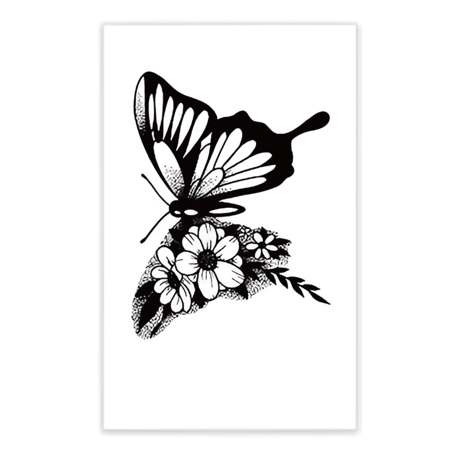 Lace & Butterfly Tattoo Sticker | Herbal