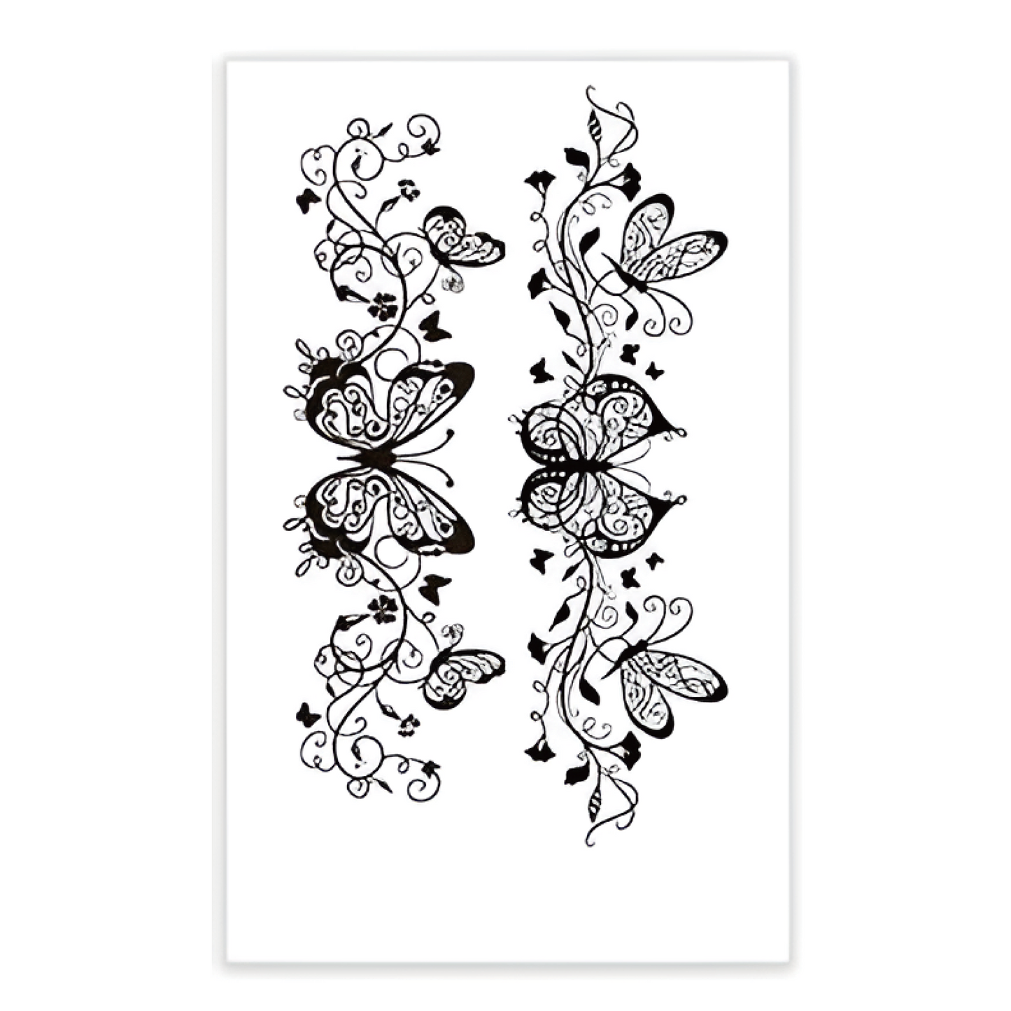Lace & Butterfly Tattoo Sticker | Herbal