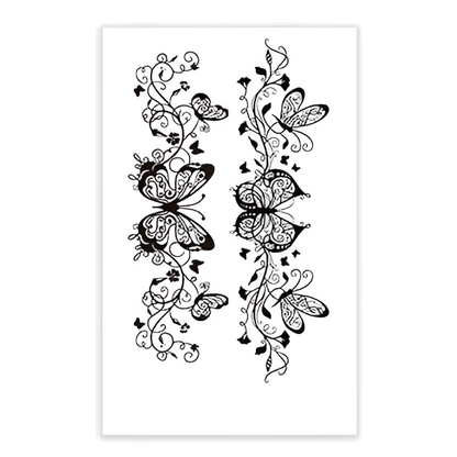 Lace & Butterfly Tattoo Sticker | Herbal