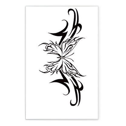 Lace & Butterfly Tattoo Sticker | Herbal