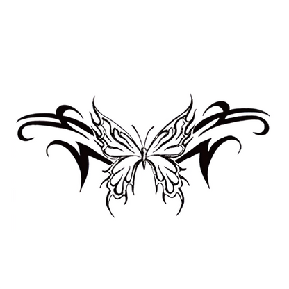 Lace & Butterfly Tattoo Sticker | Herbal