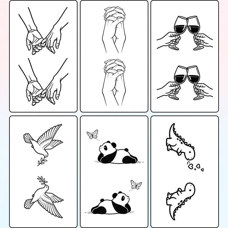 Couple Tattoo Set Tattoo Sticker | Herbal