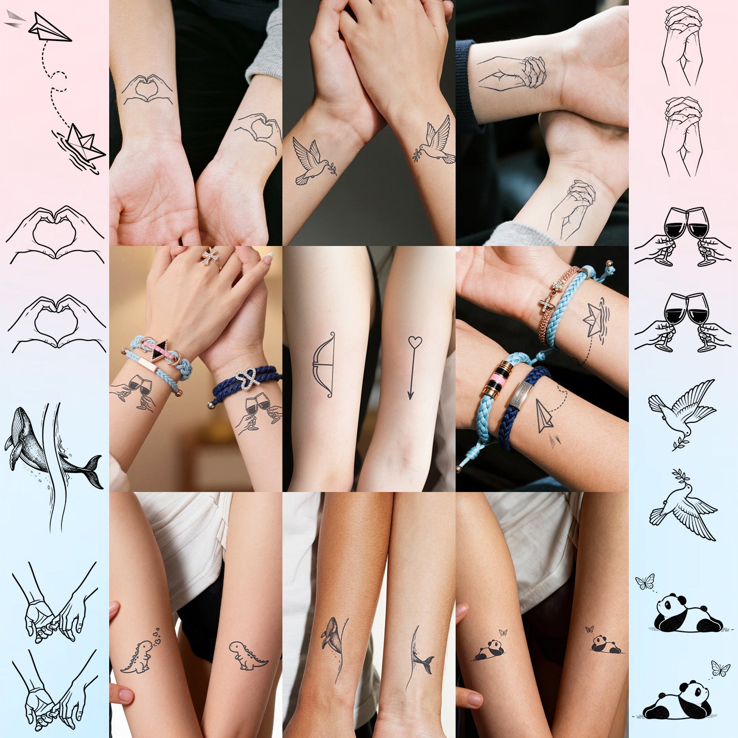 Couple Tattoo Set Tattoo Sticker | Herbal
