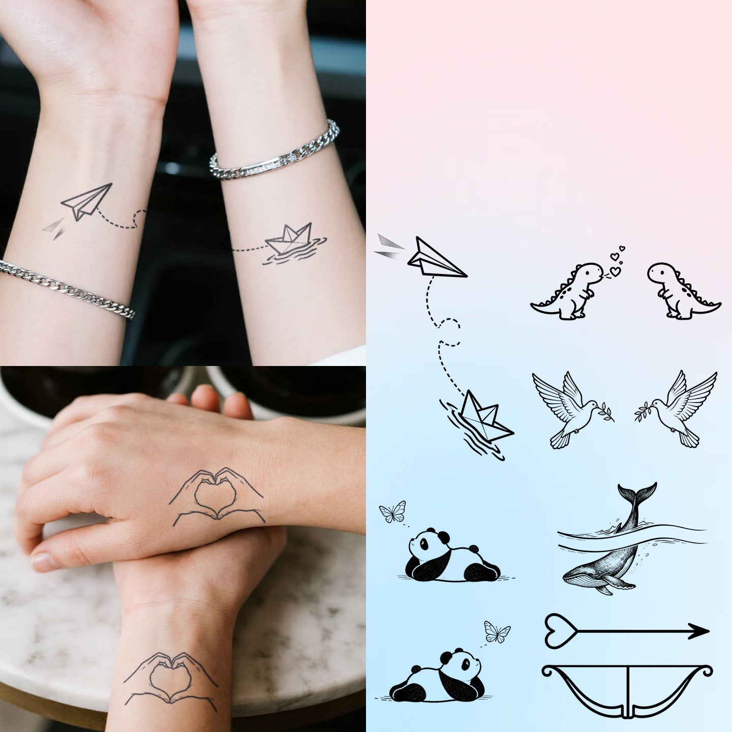 Couple Tattoo Set Tattoo Sticker | Herbal