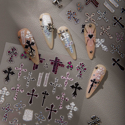 Cross Nail Stickers