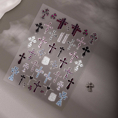 Cross Nail Stickers