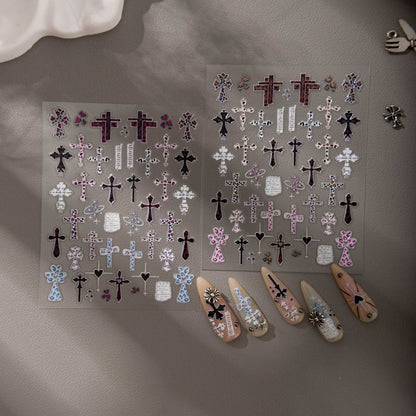 Cross Nail Stickers