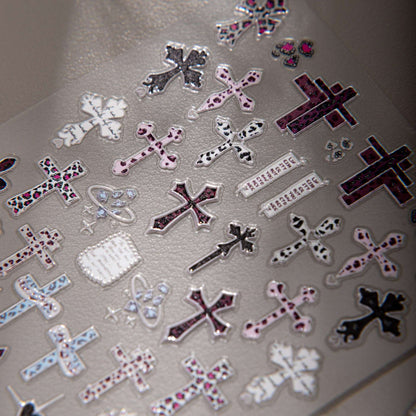 Cross Nail Stickers