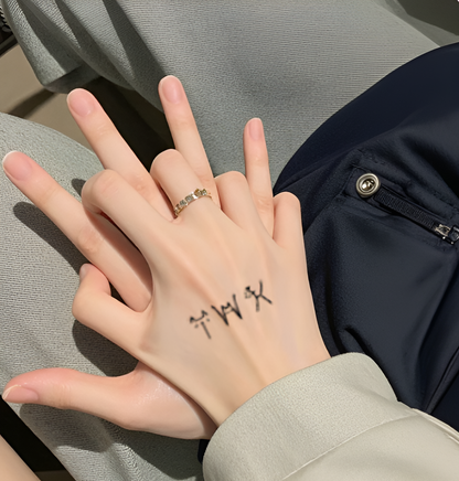 Cat Letters Tatto Sticker | Temporary | 3pcs