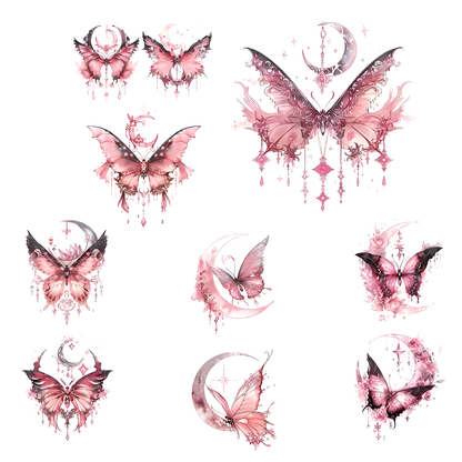 Pink Moon Tattoo Sticker | Temporary