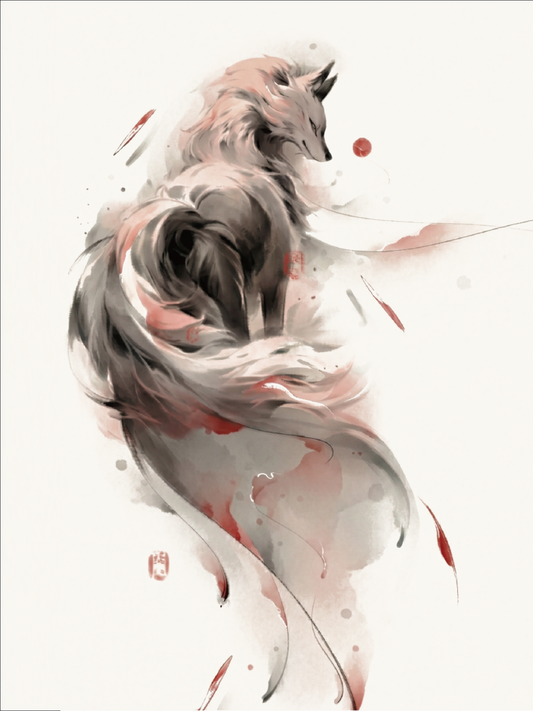 Red Fox Tattoo Sticker | Temporary