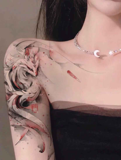 Crimson Halo | Fox Temporary Tattoo Sticker