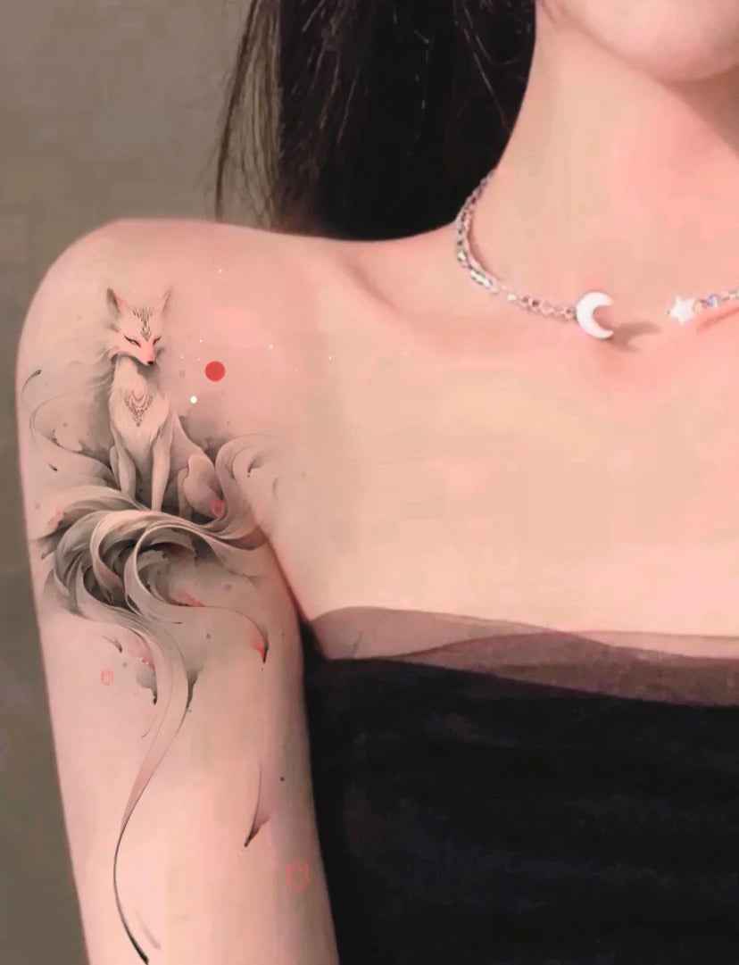 Spirit Fox Reverie | Fox Temporary Tattoo Sticker