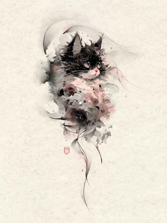 Velvet Halo | Cat Temprary Tattoo Sticker