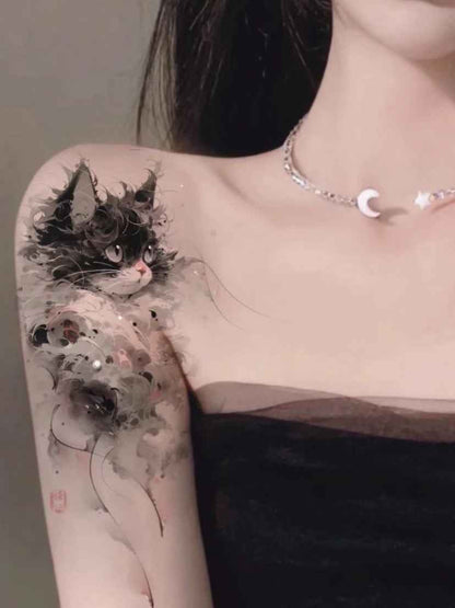 Velvet Halo | Cat Temprary Tattoo Sticker