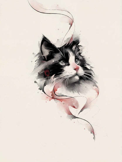 Inkblush Whisker | Cat Forearm Tattoo Sticker
