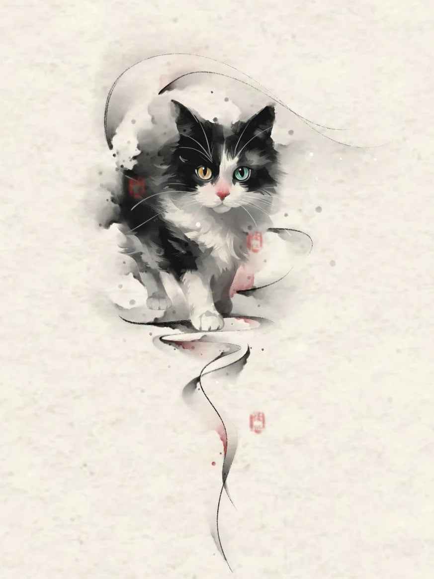 Odd-Eyed Dreampaw | Cat Shoulder Tattoo Sticker