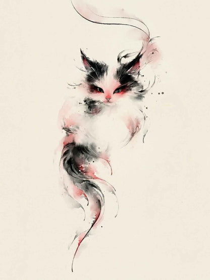 Softfang Cloud | Cat Shoulder Tattoo Sticker