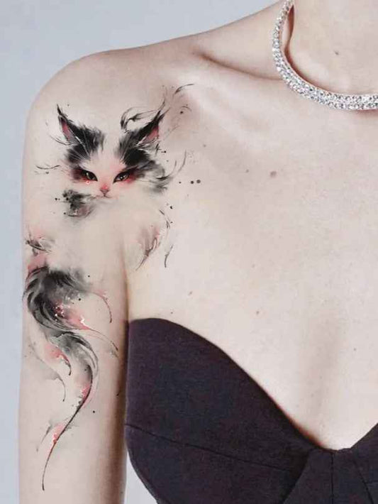 Softfang Cloud | Cat Shoulder Tattoo Sticker