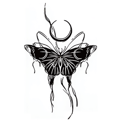 Eclipse Butterfly Tattoo Sticker | Herbal
