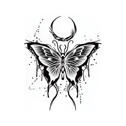 Eclipse Butterfly Tattoo Sticker | Herbal