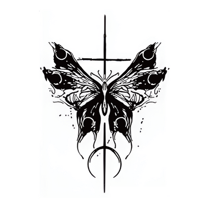 Eclipse Butterfly Tattoo Sticker | Herbal