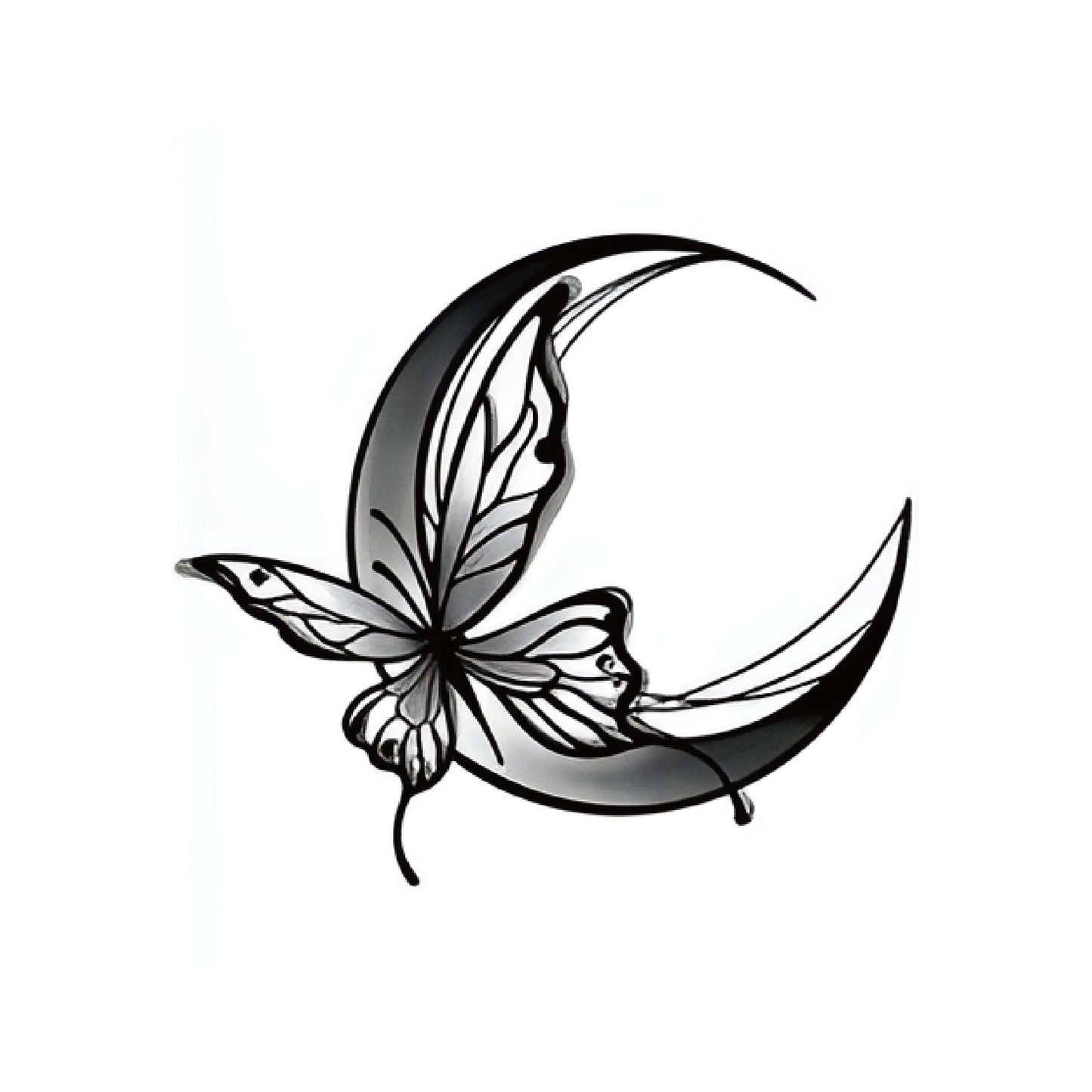 Eclipse Butterfly Tattoo Sticker | Herbal