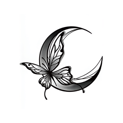 Eclipse Butterfly Tattoo Sticker | Herbal