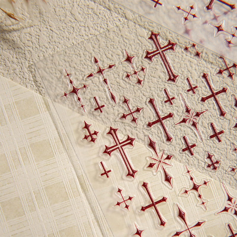 Red Cross Nail Stickers