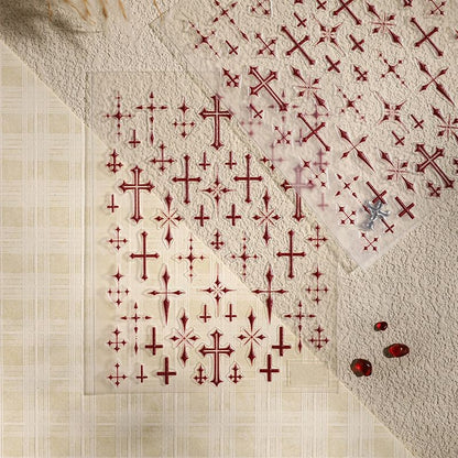 Red Cross Nail Stickers